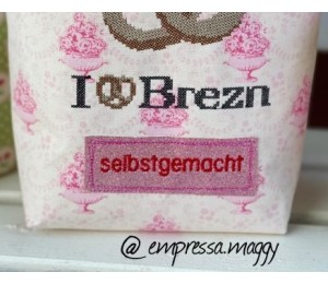 Stickdatei - Brot Liebe - I LOVE Brezn Kreuzstich